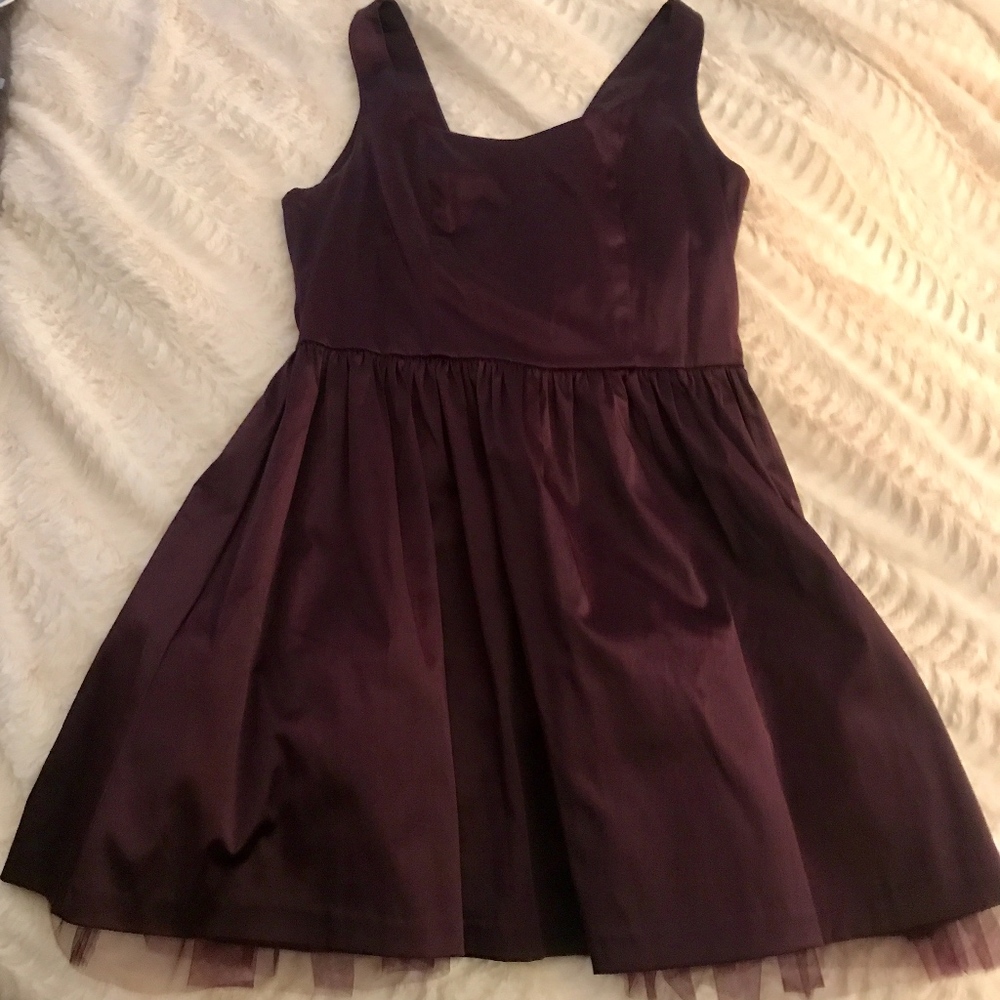 Royal Purple Silk Bow Dress